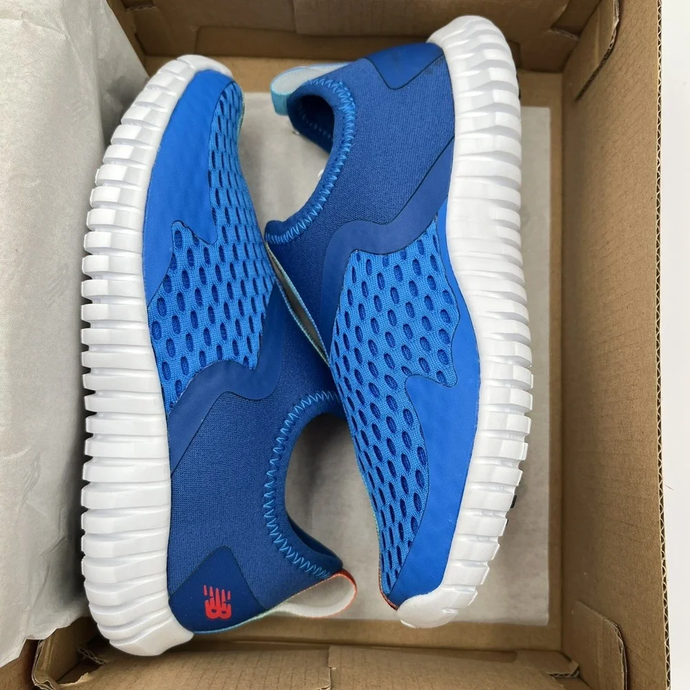 New Balance Little Boys Aqua Drift Slip on Water Shoes 13 Wide Blue Sporty Style
